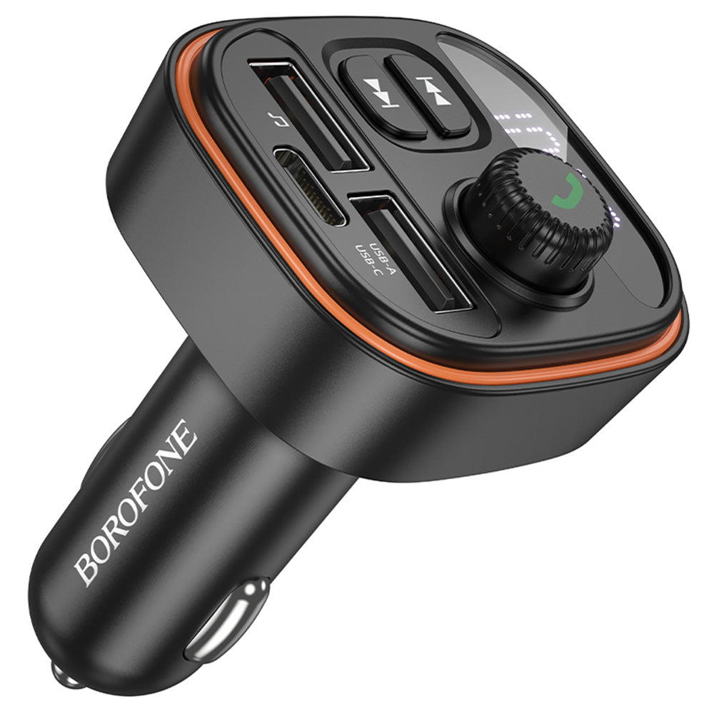 FM Bluetooth Modulator Borofone BC59 Heroic, 2 x USB-A - 1 x USB-C