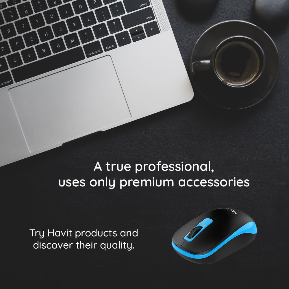 HAVIT MS626GT Wireless Mouse, 1200DPI, Black Red