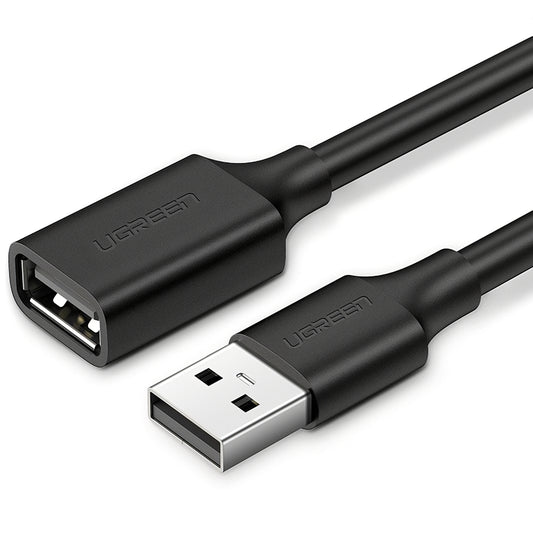 UGREEN US103 USB Extension Cable, 1m, Black