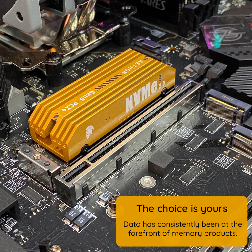 Solid State Drive (SSD) Dato Ares Aethon, NVME M.2, PCIe Gen5x4, 4TB, Black ARSAT-4TB