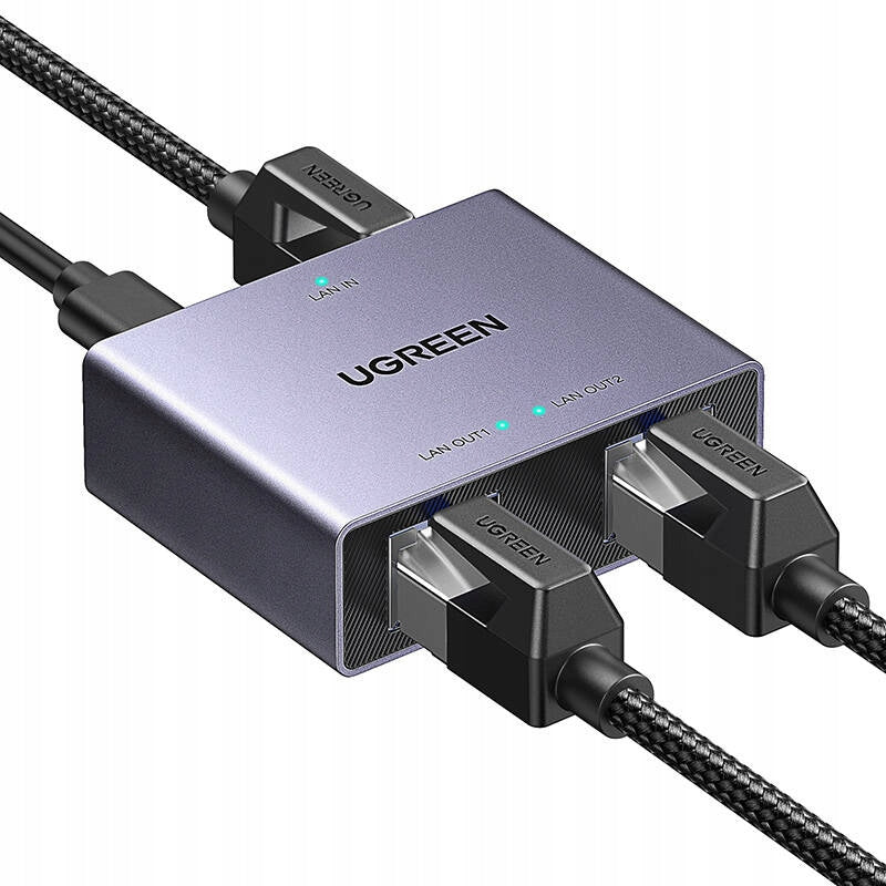UGREEN NW301 Network Splitter, RJ45 - 2 x RJ45, Gray