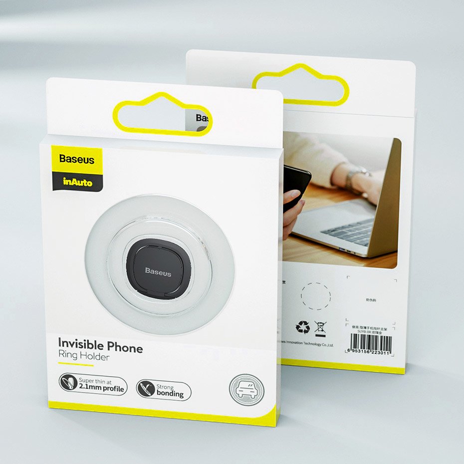 Baseus Ultrathin Ring Holder, Universal, Grey SUYB-0A 