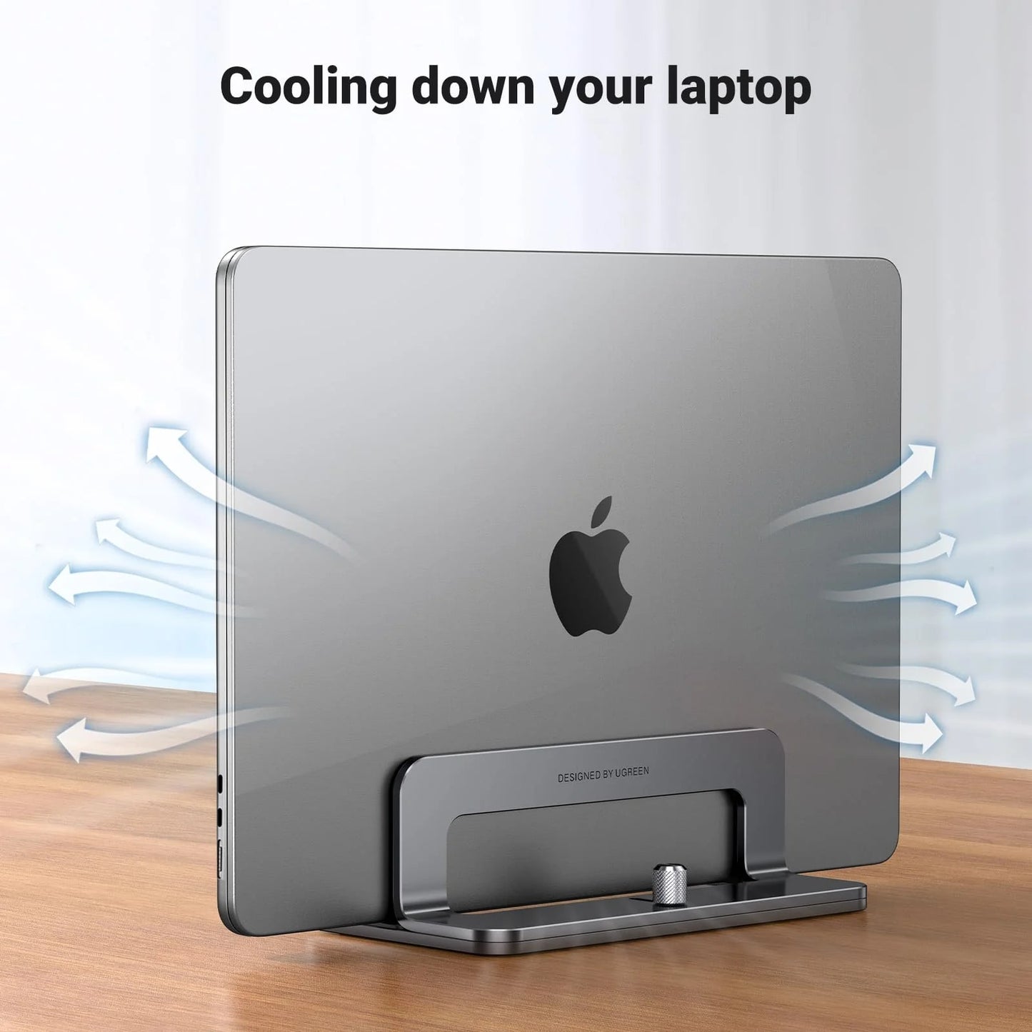 UGREEN LP258 Vertical Stand for Laptop with thickness 12mm - 26mm, Silver
