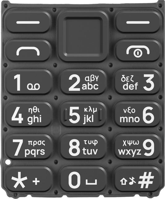 Greek Keypad for HMD 105 / Nokia 105 (2024), Black