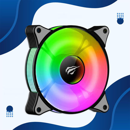 HAVIT F2095 Fan, RGB, 600RPM - 1800RPM, 38dB, 1.44W, Black